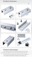 Kit de raccordement de rail en alliage d'aluminium AL6005-T5 40x40 argenté pour systèmes de fixation de panneaux solaires photovoltaïques sur toiture