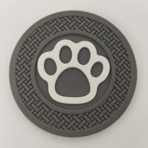 Sous-verre rond en silicone PVC de marque, tapis antidérapant résistant à la chaleur pour événements et fêtes - Product Image 2