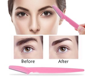 Stainless Steel Slanted Blade Eyebrow Trimmer Blade <strong>Shaver</strong> Portable <strong>Face</strong> Razor Epilation Hair Removal Cutters Safety Razor <strong>Woman</strong> - Product Image 4