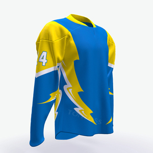 Ropa deportiva Color personalizado Jersey Hockey con número 100% Poliéster Impreso personalizado Transpirable Hockey sobre hielo Jersey - Product Image 6