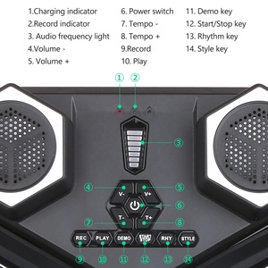 <span class=keywords><strong>Batterie</strong></span> de percussions électroniques de bureau AOOLOO, pliable, avec <span class=keywords><strong>batterie</strong></span> au lithium, chargement USB, pour haut-parleur portable, pour enfants - Product Image 3