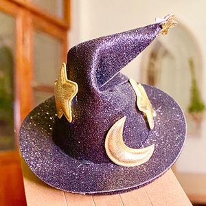 Coloré populaire Festival Cosplay accessoires décorations dame sorcière fille enfants chapeau fête fournitures vacances Halloween feutre chapeau - Product Image 4