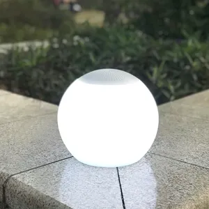 Benutzer definierte tragbare Garten drahtlose wiederauf ladbare beleuchtete Schwimmbad kugeln Farbwechsel leuchtende LED Bluetooth-Lautsprecher Ball Licht