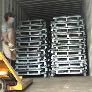 Úc specificationl kim loại có thể gập lại stillage lồng kho cửa hàng Heavy Duty thép Pallet lồng có thể gập lại cứng nhắc <span class=keywords><strong>container</strong></span> - Product Image 5