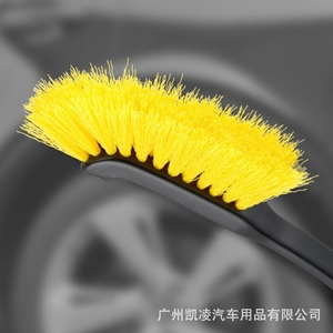 Car Wash <b>Brush</b> Yellow Mini Crevice <b>Brush</b> PP Material <b>For</b> Car <b>Cleaning</b> Tools - Product Image 3
