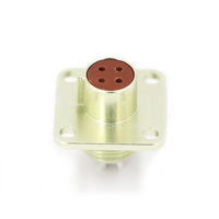 Connecteurs électriques circulaires de petite taille de la série PC-B russe, fiches femelles droites à 4 broches PCB4TK russes, à souder