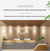 Comptoir de réception d'entreprise moderne et simple, idéal pour salon de beauté ou hall commercial - Offre spéciale