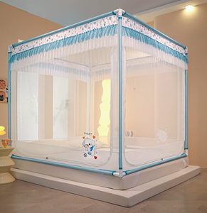 มุ้งกันยุงแบบป้องกันการตกจากเตียง รุ่น Class A พร้อมโครงภายนอก สามช่องเปิด ปิดมิดชิดเต็มรูปแบบ มุ้งกันยุงแบบประตูรูปตัวยู - Product Image 4