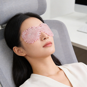 Nuevo Lanzamiento, Venta al por Mayor, Mascarilla para Ojos de Cuarzo Rosa Natural Puro, Anti-Hinchazón y Ojeras - Product Image 1