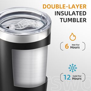Custom Logo Available Insulated <b>Coffee</b> Mug With Lid For Travel Gym Hiking BPA Free Durable Drink Bottle Stainless Steel Tumbler - Product Image 2