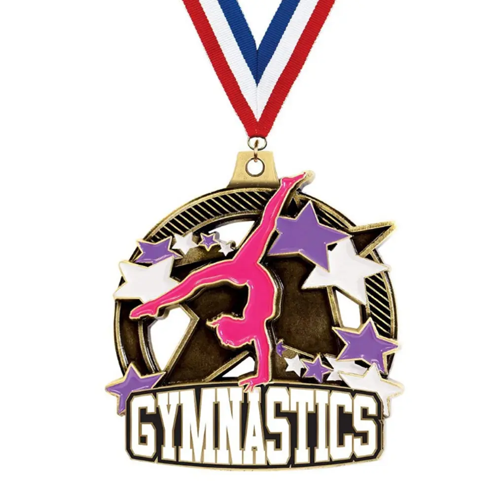 Médailles de danse sur mesure 3D en alliage de Zinc, concours vierge, Design or argent Bronze métal Ballet Latin gymnastique danse