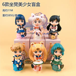 Caja Sorpresa de Figuras Mini Sailor Moon Tsukino Usagi Estilo Q, Colección de 6 Estilos con Diversos Atuendos, Base Rosa para Fanáticos del <span class=keywords><strong>Anime</strong></span> - Product Image 5