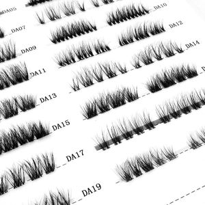 5 paires de faux cils 3D à ondulations profondes, faits à la main, naturels, en bande complète, avec logo personnalisé, bande en plastique et coton, vente en gros - Product Image 1