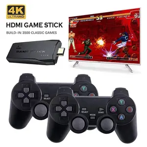 Wholesale Small Order 4K HD TV Game Stick 64G with 2.4G Wireless Controller 20000 Retro Classic Games Built-in M8 Game Console