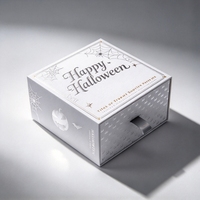 Boîte à tiroir Halloween, boîte cadeau à tiroir coulissant, emballage cadeau de luxe pour bonbons, bijoux, chocolat, logo personnalisé