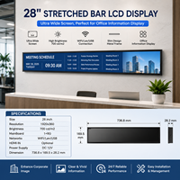 Écran LCD Barre Allongée Haute Luminosité pour Affichage Numérique Publicitaire – Lecteur d'Information pour Bords d'Étagères en Magasin de Détail
