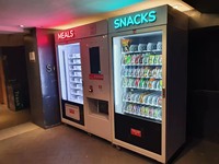 Distributeurs automatiques de hamburgers et de plats chauds 24h/24, 2 en 1, avec lecteur de cartes et système de paiement par pièces