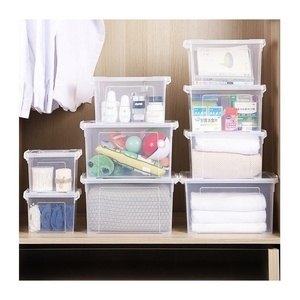 clear small plastic toy storage box containers with sealed lid