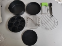 Accessoires de friteuse à air 7 pouces 8 pouces, ensemble de casseroles carrées pour friteuse à air pratique
