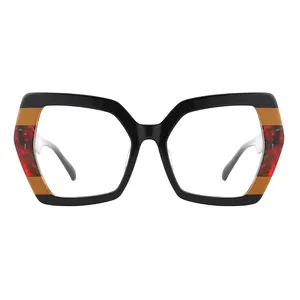 Fashion Three-color Acetate Eyeglass Computer Optical Frames Anti-blue Glasses Frame Optics Eyeglasses Eyewear