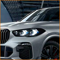 Phares LED laser adaptatifs pour BMW X5 G05 (2019-2026) avec feux de jour et clignotants, boîtier noir, mise à niveau LCI