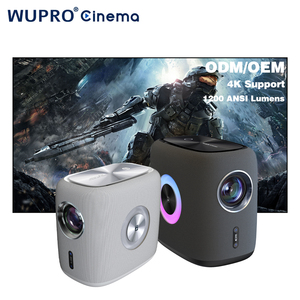 BAS quantité minimale de commande Wupro Smart LCD Portable Projecteur <span class=keywords><strong>Home</strong></span> Cinéma 2 + 32GB 1200 ANSI Lumens 4K Support Android Projecteur de jeu vidéo - Product Image 1