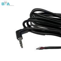 Câble AUX Mono TS Mâle à Angle Droit Personnalisé 90 Degrés 2,5 MM 3,5 MM Anti-Interférence pour Microphone, Casque et Voiture