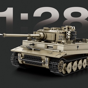 Reobix World Tanks 1:28 Échelle Série Militaire Modèle de Char Lourd WW2 Char d'Assaut de l'Armée Jouet de Construction Blocs de Construction pour Garçons - Product Image 2