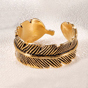 Bagues pour hommes en acier inoxydable plaqué or 18 carats, style punk, tête <span class=keywords><strong>de</strong></span> lion, tête <span class=keywords><strong>de</strong></span> loup, fabrication sur mesure en Chine, vente en gros à bas prix - Product Image 6