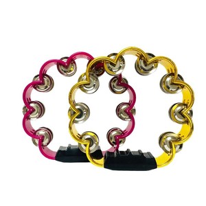 Pack Complet de Tambourins à Main en Prunier avec Clochettes, Provenant d'un Producteur Fiable, Tambourin Orff Multicolore, Accessoire Pédagogique Musical Complet - Product Image 1