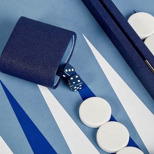 Cá Nhân Màu Xanh Da <span class=keywords><strong>Backgammon</strong></span> Housewarming Quà Tặng Tùy Chỉnh Board Game Du Lịch <span class=keywords><strong>Backgammon</strong></span> Set - Product Image 4