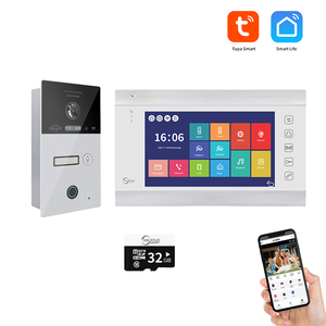 Sistem Interkom Video WIFI AnjieloSmart Tuya 1080P <span class=keywords><strong>4</strong></span> Kabel, Sistem Telepon Pintu Interkom Video untuk Luar Ruangan untuk Villa - Product Image 1