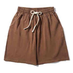 Pantalones Cortos Casuales Unisex de 230GSM, Estilo Vintage Lavado, Talla Grande, Algodón Transpirable, Logotipo Bordado, Cordón Ajustable, Sin Encogimiento - Product Image 2