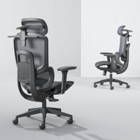 Chaise de Bureau Ergonomique avec Soutien Lombaire, Fauteuil de Direction Moderne Pivotant pour Gaming