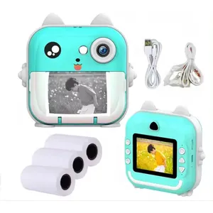 New arrival 2024 Q5 mini camera children's toy USB charger 4K photo video 2.4 inch instant printer camera kids high quality