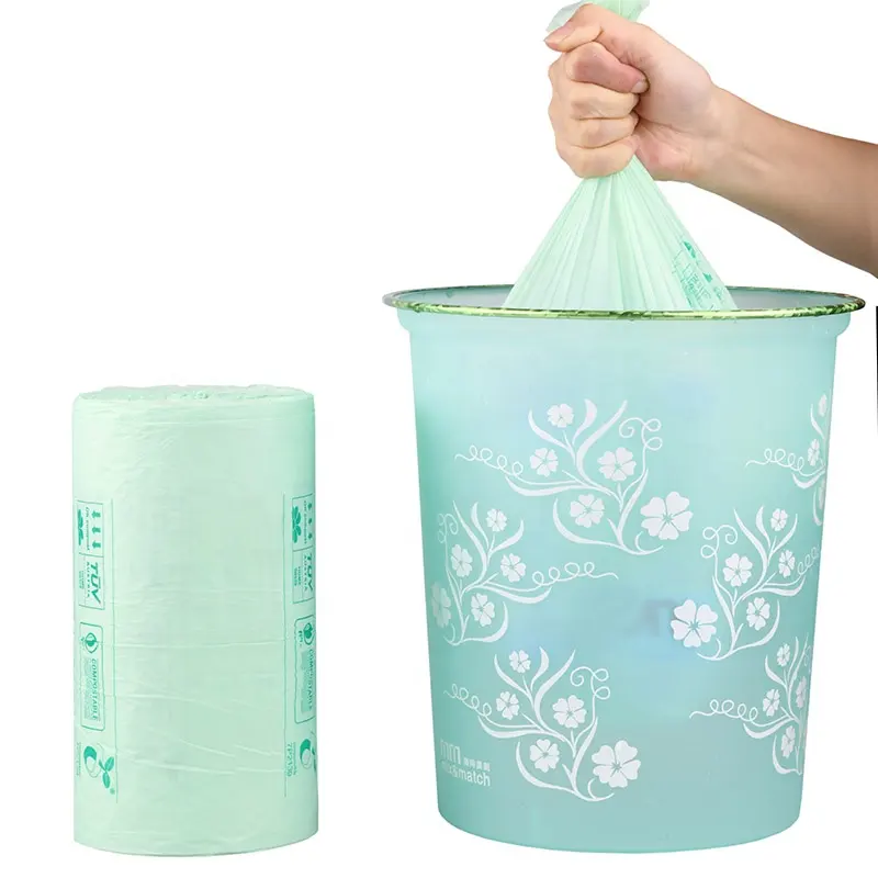 Теплоизоляционный пластиковый мешок для мусора из полиэтилена, портативный мешок для мусора на шнурке