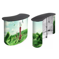 Comptoir Pop-Up d'Exposition Pliable en Aluminium de Haute Qualité, Autoportant pour Réception, Événements Promotionnels Intérieurs et Extérieurs