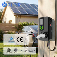 Chargeur de véhicule électrique portable OLINK Type 2 7KW 11KW 22KW intelligent avec WiFi, écran LCD, minuterie, étanche IP54