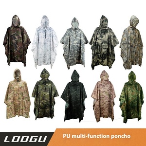 Vente en gros Poncho imperméable 3 en 1 en nylon camouflage <span class=keywords><strong>pour</strong></span> la randonnée, l'escalade, la protection contre la pluie, cape, bâche de protection, défense personnelle - Product Image 2