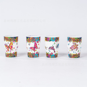 Colorful Lizard Mosaic <b>Ceramic</b> <b>Cups</b> Mini Mugs For Gifts And Souvenirs Quanzhou Craft Ivory White Pattern Cartoon - Product Image 2