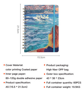 Patrones exquisitos Logotipo personalizado Diario <span class=keywords><strong>2023</strong></span> <span class=keywords><strong>2024</strong></span> <span class=keywords><strong>Agenda</strong></span> de tapa dura A5 Planificador de presupuesto Diario Cuaderno - Product Image 4