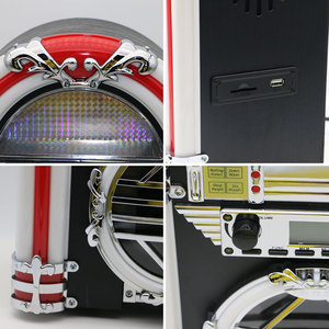 Jukebox Retro Digital Clásico Wurlitzer de Alta Calidad con Altavoz Integrado, Reproductor de Radio FM y Bluetooth - Product Image 5