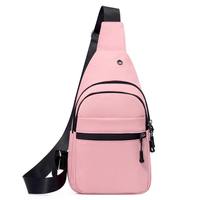 Petit sac de poitrine en nylon noir à la mode pour hommes Pack de poitrine antivol de créateur avec fermeture à glissière