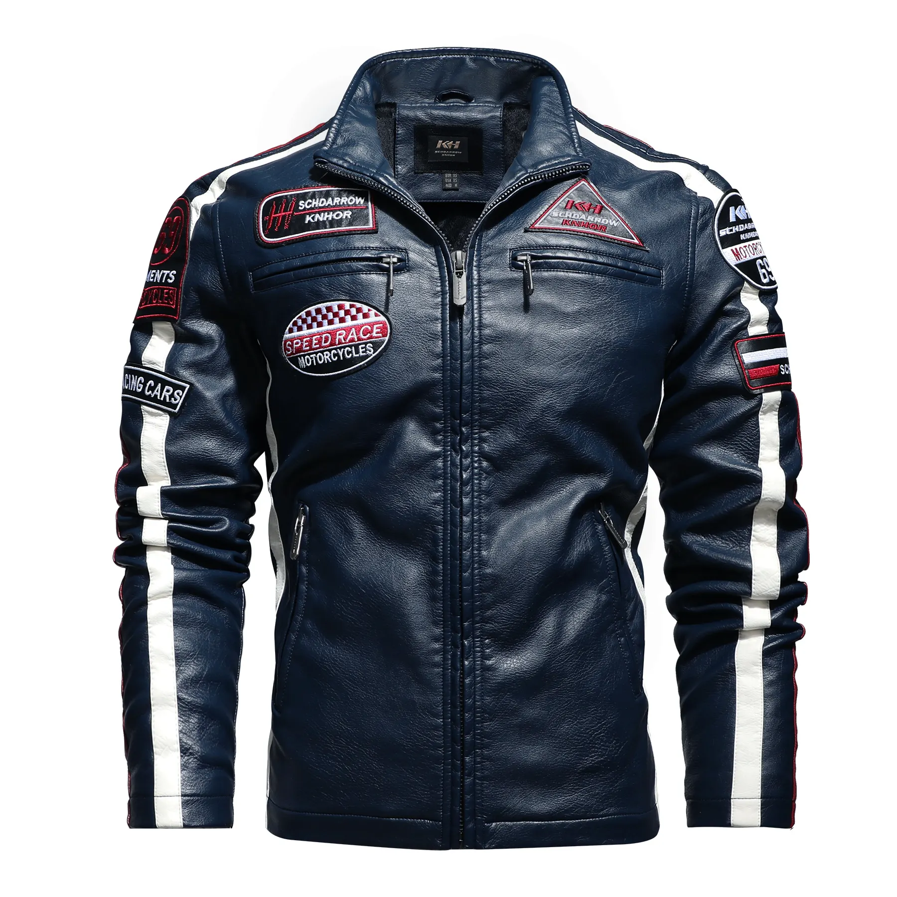 Odm American Size Bulk Leather Jackets For Men Biker Pu Leather Jackets Male Pu Motorcycle Men Jacket Leather