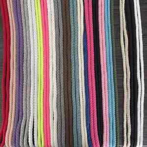 Cordón Redondo de Algodón Trenzado Personalizado para Cordones de Sudadera con Acabado Metálico y Patrón Brillante para Bolsos y Cordones de Zapatos - Product Image 1