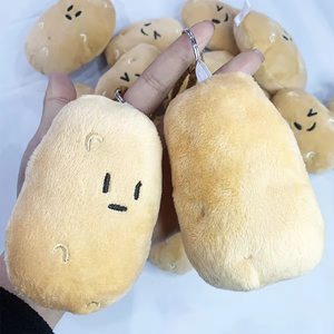 卸売可愛いポテトキーホルダー ソフトプラッシュ野菜ぬいぐるみ かわいい食べ物ペンダント バッグ/車用 OEMカスタムキーリング - Product Image 4
