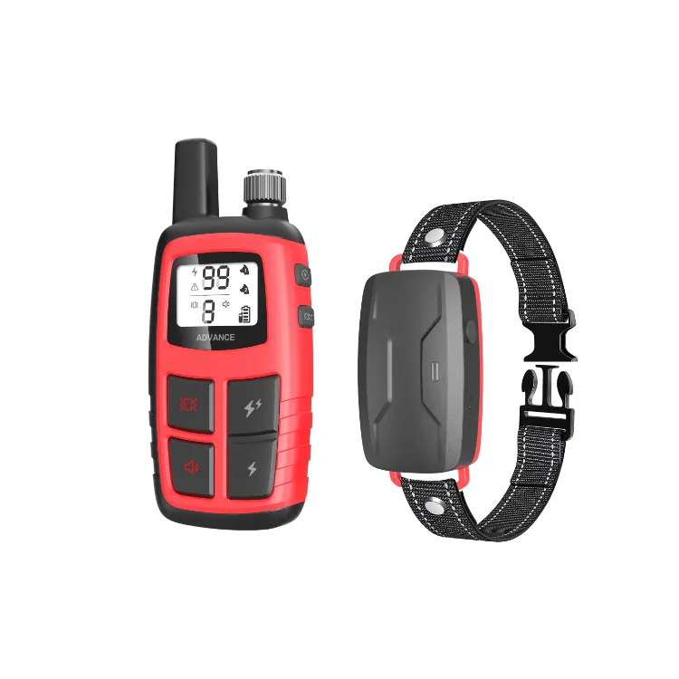 Buena calidad IPX7 impermeable cerca de perro eléctrica entrenamiento de corrección 99 niveles de intensidad collar recargable