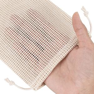 Túi Mua Sắm Sản Xuất Lưới Cotton Tái Sử Dụng Bán Sỉ Túi Lưới Thân Thiện Với Môi Trường Giặt Được Để Đựng Rau Củ Trái Cây Rau Củ - Product Image 5