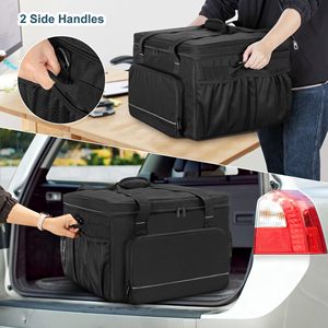 Free sample Double-layer <b>Portable</b> Carrying Case with Laptop Layer Shoulder <b>Trolley</b> Strap Travel Mobile Printer Storage Bag - Product Image 5