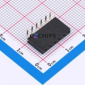 XDM254-1-06-W-8.5-G0 Pin Socket Bent Lead Through Hole,P=2.54mm Connector 1x6P 2.54mm Square Hole Right Angle Insert - Product Image 1